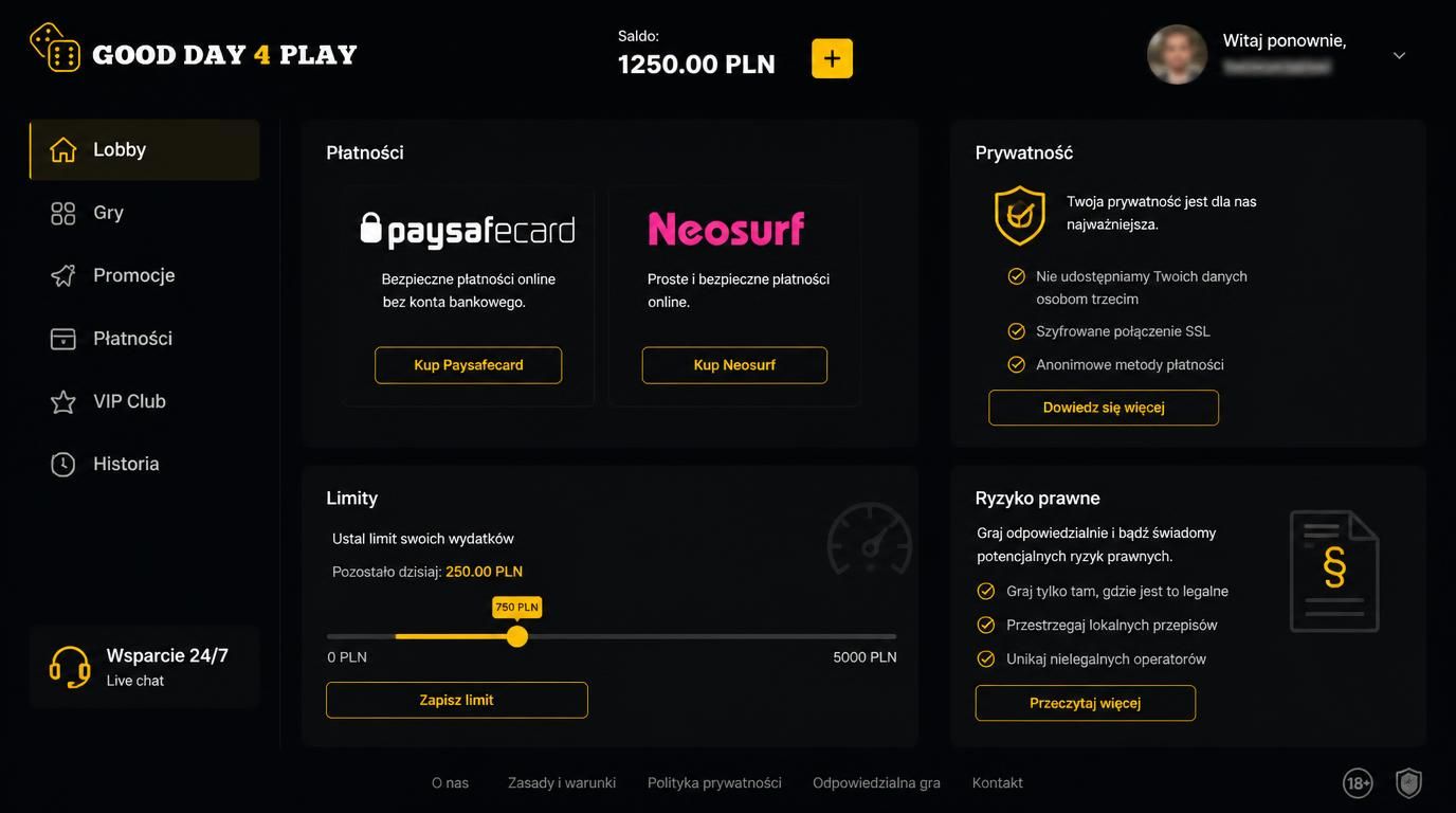 voucher prepaid, prywatność, limity prawne w kasynie